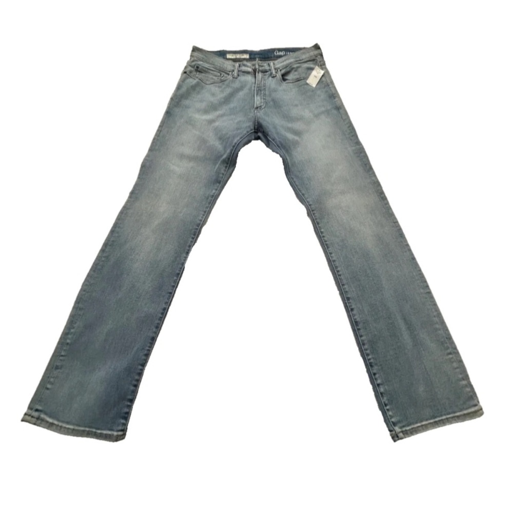 Men Dead Stock Brand New Gap 1969 Light Wash Blue Denim  32x32  Slim Jean